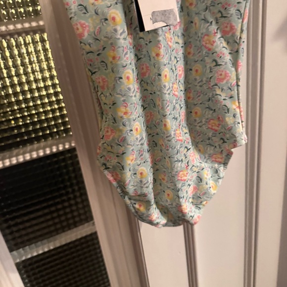 NWT Polo Ralph Lauren Floral Ruffled Criss Cross Back  Swimsuit Girls Size 6X - Picture 5 of 11